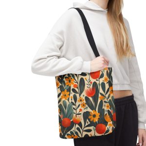 Mid century modern floral aesthetic Tote Bag (AOP)