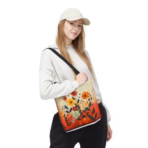 Mid century modern floral aesthetic Tote Bag (AOP)
