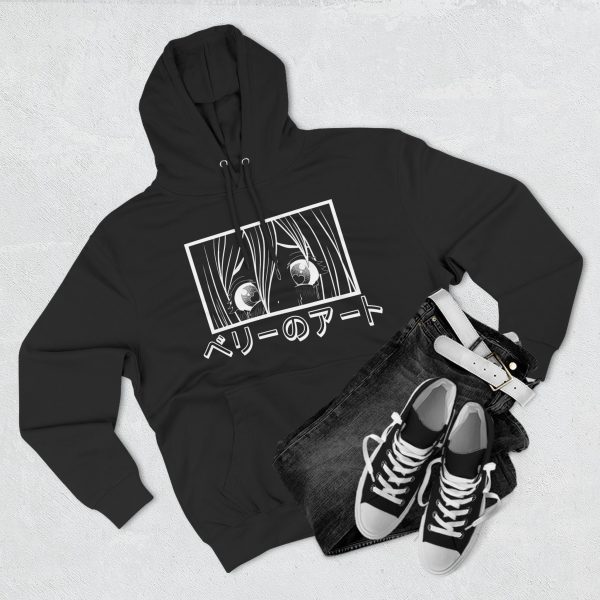 Art By Berry Spicy Waifu anime manga inspired panel Design (Three-Panel Fleece Hoodie)