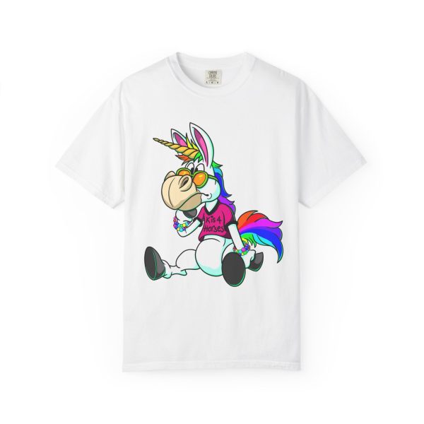 K is For Horses Unisex Garment-Dyed T-shirt - Image 3
