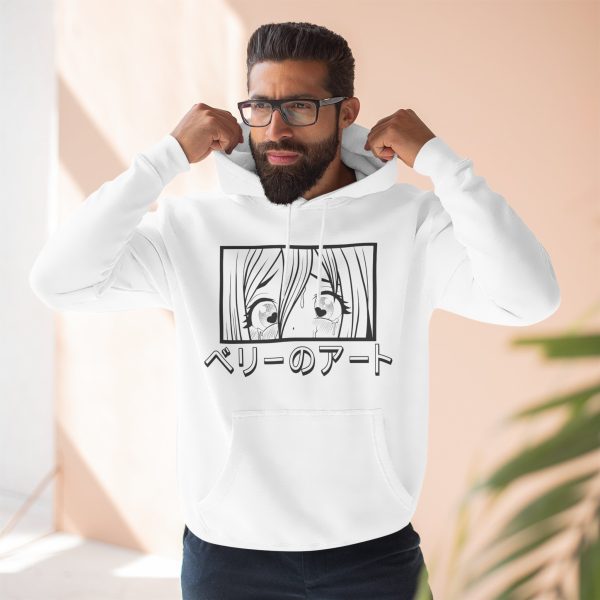 Art By Berry Spicy Waifu anime manga inspired panel Design (Three-Panel Fleece Hoodie) - Image 5